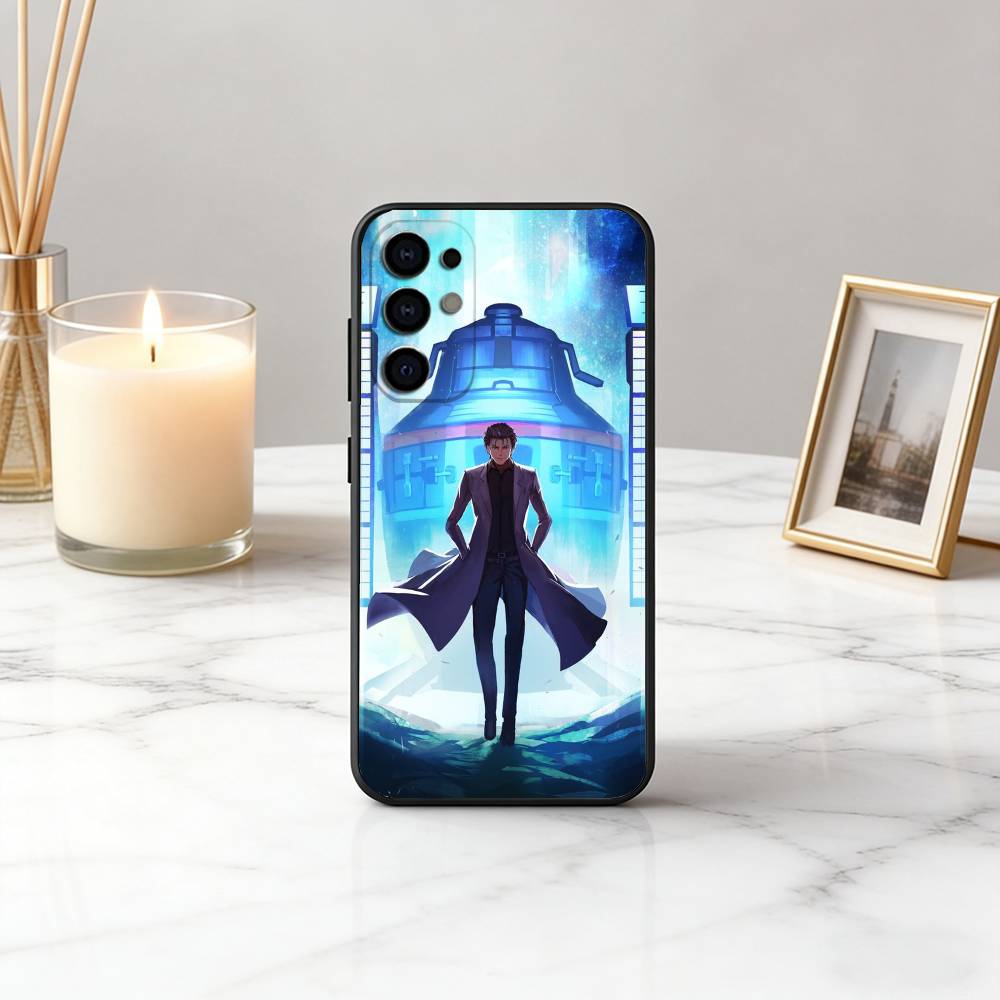 STEINS R-Ринтаро Окабе GATE Чехол для телефона Черный Силикон Мягкий Для Samsung S25,S24,S21,S22,S23,S30,Ultra,S20,Plus,Fe,Lite