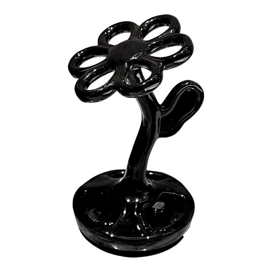 Toothbrush Holder Storage Stand High Stability Easy To Clean Compact Size Flower Shape Ceramic Storage Rack Multifunctional Toothbrush Holder