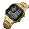 SKMEI Sport Stainless Steel Men Watch 5ATM Water-resistant Digital Backlight Man Wristwatch Male