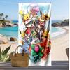 Пляжное полотенце с принтом Pokémon, Большое впитывающее быстросохнущее полотенце для летнего отдыха на природе и плавания