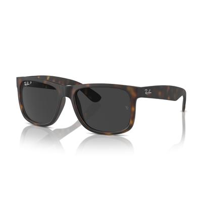 Ray-Ban Солнцезащитные очки Justin RB4165F 865/87 55 Asian Fit с поляризацией Матовый Резиновый Гавана Серые Линзы Импорт из Японии Оригинальные