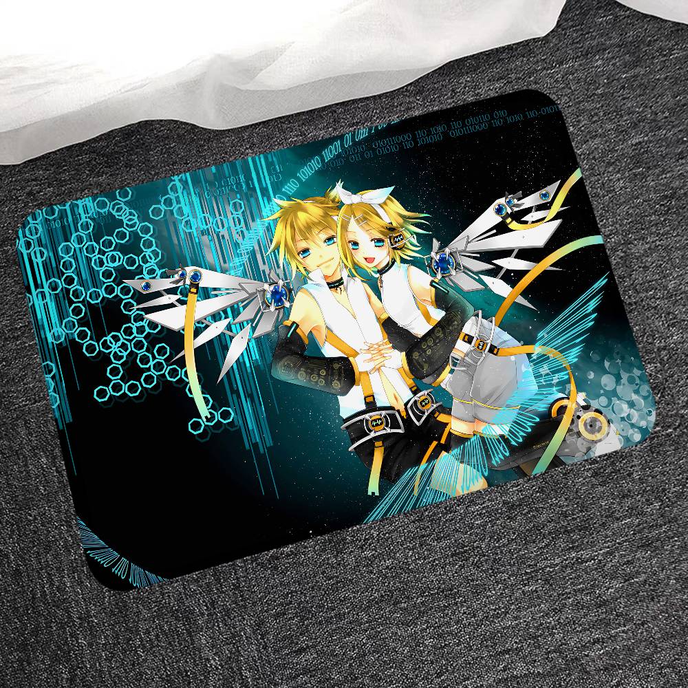 Vocaloid Дуэт Кагамине Рин Лен Придверный коврик Детская Комната Спальня Декор Балкон Противоскользящий Придверный коврик Гостиная Коврик