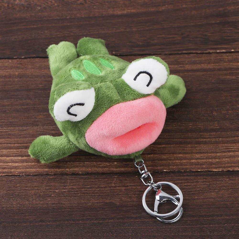 Backpack Pendant Stuffed Animals Big Mouth Frog Doll Plush Keychain Plush Keyring Stuffed Toys
