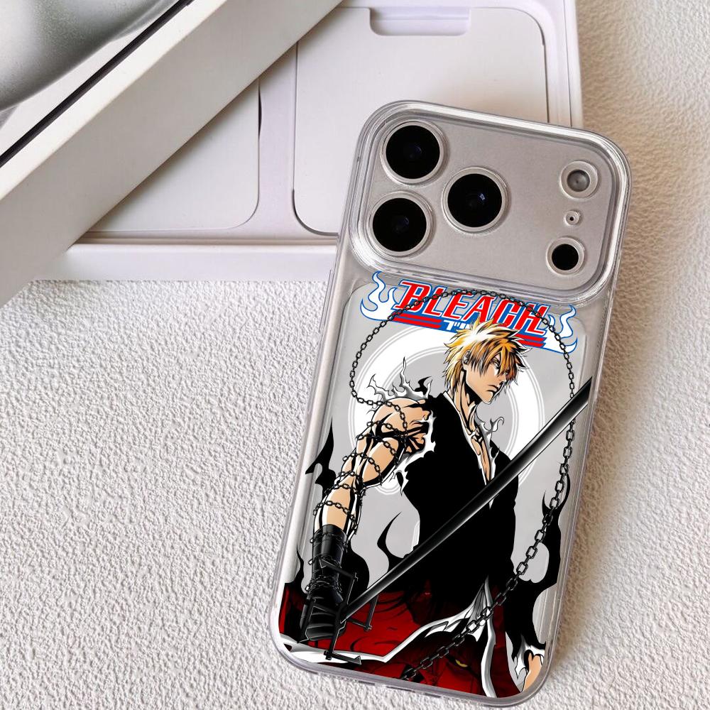 Чехол для телефона Аниме B-Bleachs K-Kurosaki Для iPhone 17 16 15 14 13 12 Pro Max Plus С Магнитным Кристально Чистым Чехлом Беспроводная Зарядка