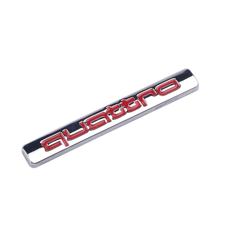 3D QUATTRO Emblem Car Front Grille Badge Body Trunk Decoration Sticker for Audi A3 A4 B8 8P 8V A6 C7 A5 Q5 B7 B6 A2 A3 Q2 Q3 Q4