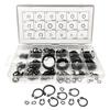 Set of 225 18 Types of M6-M32 C-Shaped Snap Rings, External Locking Snaps, Circlips, Retaining Clips, Kit for Fixing Parts, Replacement, and Repair, B