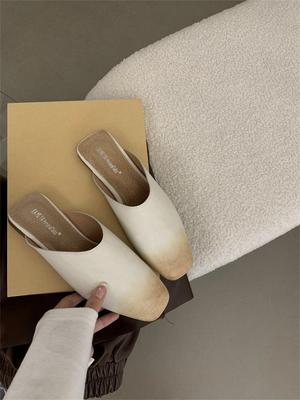 Новые летние тапочки Летняя мягкая обувь из ПУ кожи Ретро балетки Сандалии-слипоны Пляжные тапочки Для отдыха и ходьбы Zapatos Para Mujer