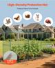 Crop Cage, 3.56 x 1.2 x 1.94 m Plant Protection Tent with Zippered Door, Wind-Resistant Tall Crop Cage, Easy to Install, Outdoor Raised Bed Cover,