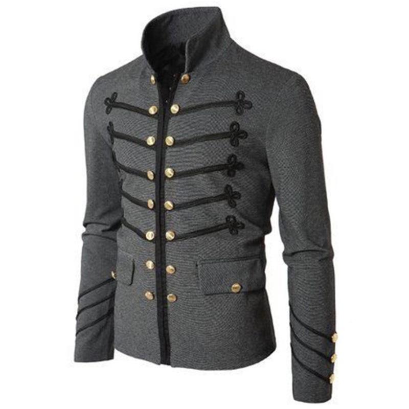 Fashionable Men's Double Breasted Medieval Jacket Perfect For Halloween Parties