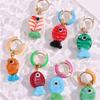 Lip Enamel Fish Earrings Starfish Hoop Earrings Personality Charms Ear Buckle  Party