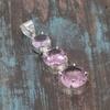 Розовый кунцит, драгоценный камень, подвеска ручной работы из стерлингового серебра 925 пробы для нее