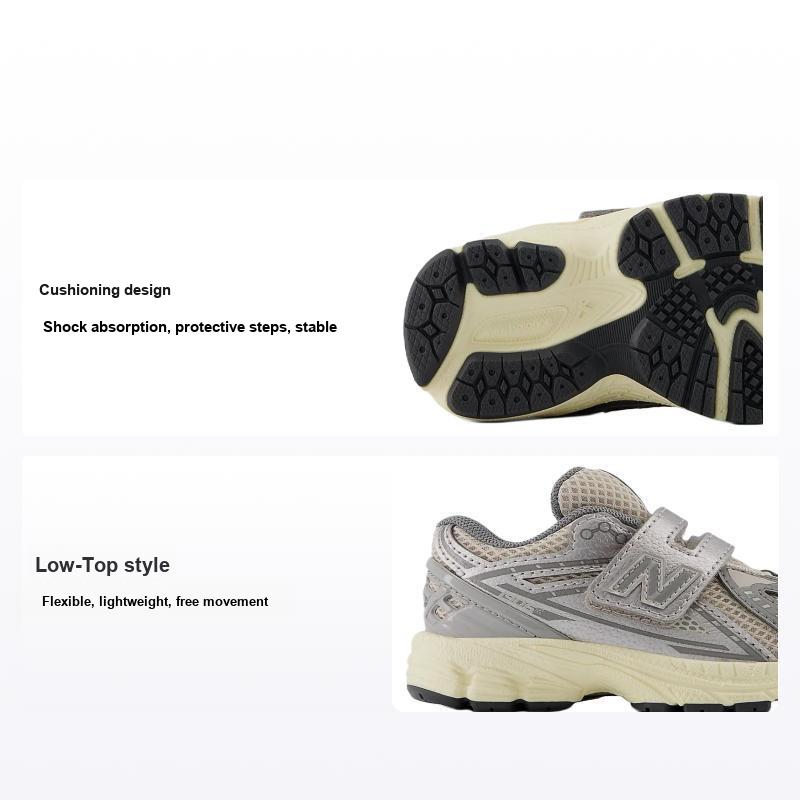 New Balance Nb 1906R Удобные Прочные Амортизирующие Низкие Кроссовки для Ходьбы Детская Обувь Серо-Серебристые IV1906RD