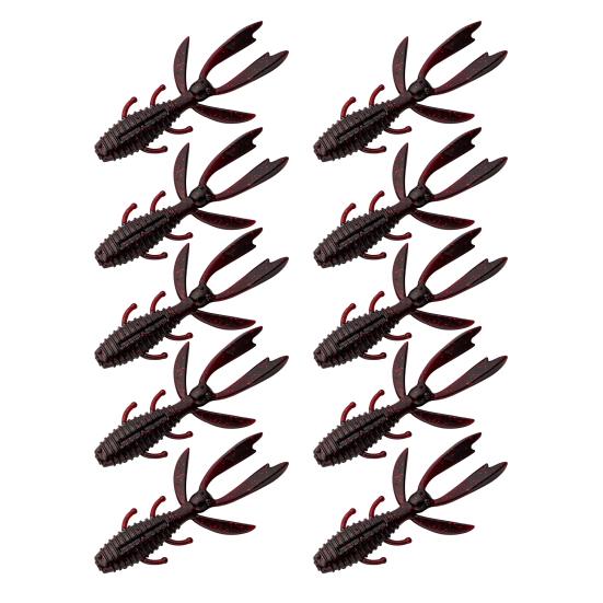 10Pcs Shrimp Soft Bait Fishing Lure Realistic Looking Vibrant Color Streamlined Shape Artificial Shrimp Lure Bait Fishing Gear10[cs