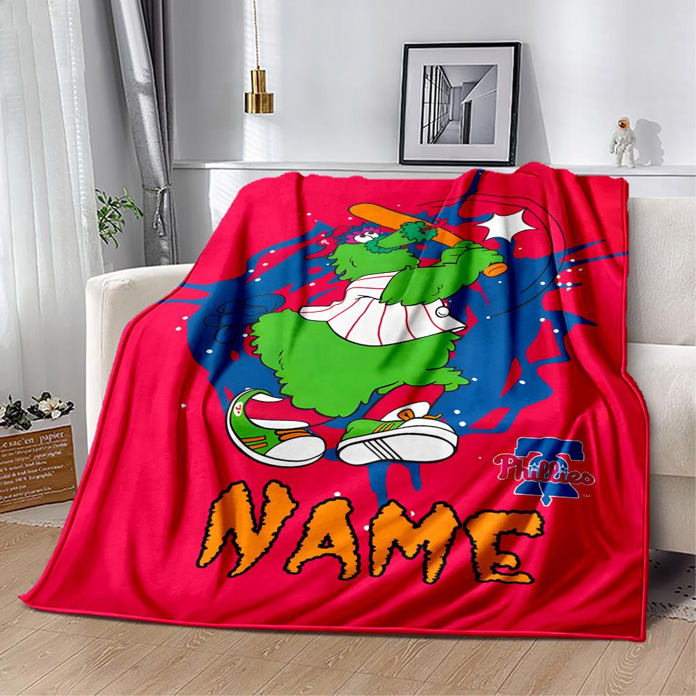 Baseball Print Customize Your Name Blanket Lightweight Customizable Blanket Warmthful Decor for Chair Nap Sofa Office Chair Four Seasons Multipurpose