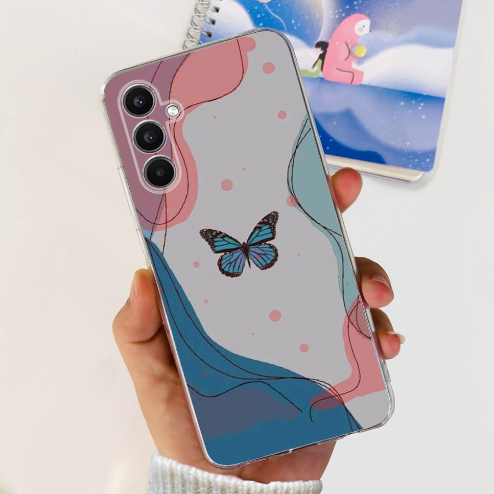 Чехол для Samsung Galaxy A34 5G 6.6" Милый Кот Астронавт Мягкий Силикон ТПУ Чехол для Samsung a34 A34 5G Ударопрочный Чехол для Телефона Funda