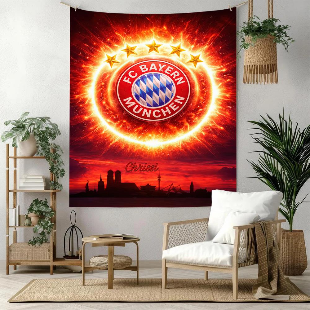 Bayern Munich Crest Wall Decor Tapestry Art For Pet Memorial Birthdaywedding Party Backdrop Family Gift