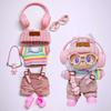 Labubu Doll Outfit Set Pink Skirt Striped Tee Shoes Hat Glasses Earphone Bunny Charm 7pcs Fashion Accessory 15-35 Years