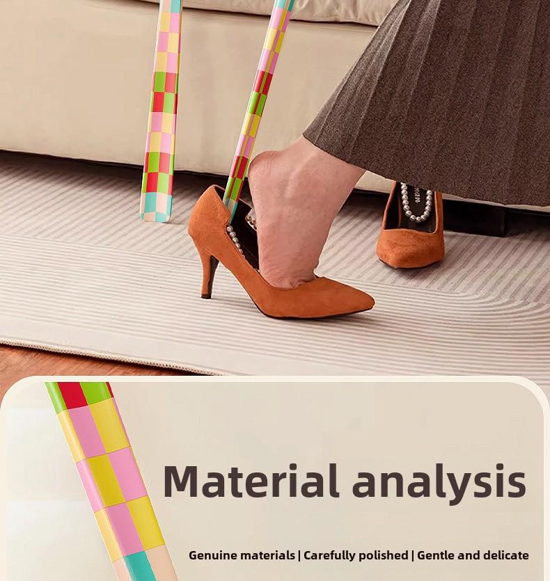 Роскошный рожок для обуви с длинной ручкой: Помогает беременным женщинам и пожилым людям надевать обувь, не наклоняясь