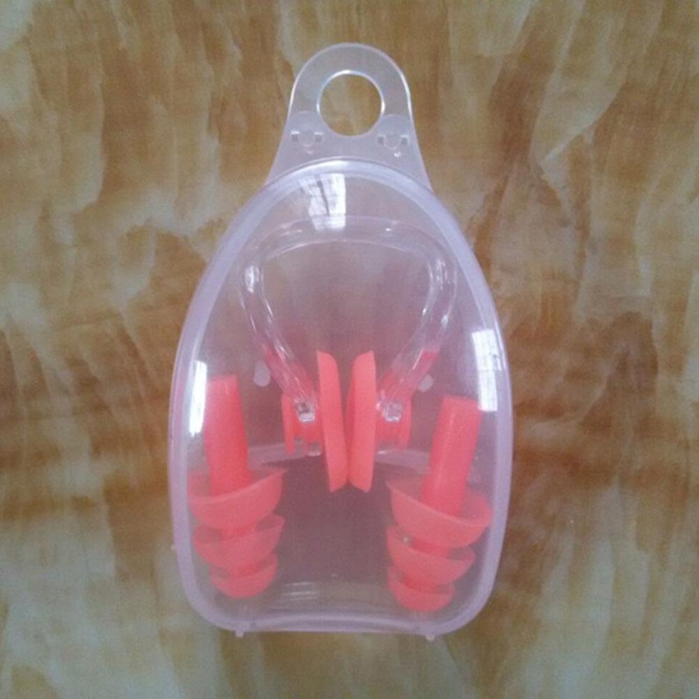 W12 Swimming Earplugs Nose Clip Set Waterproof Silicone Swimming Equipment For Surfing Diving Swimming