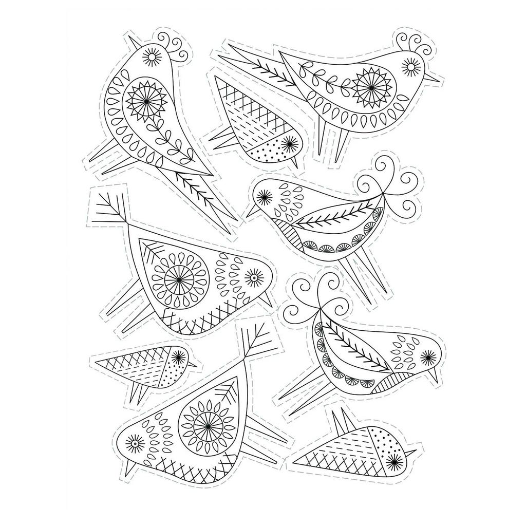 Набор для вышивки FLOWER Stick And Stitch, водорастворимая переводная бумага для проектов по вышивке своими руками и декоративных нашивок