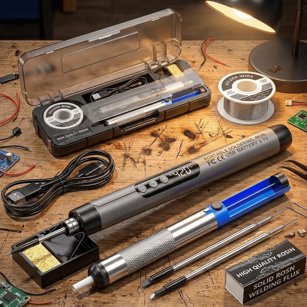 USB Rechargeable USB Soldering Iron Set Soldering Pen Electrical Maintenance
