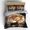 "Forest Deer Moonlit Night Decor" Bedding Set with 1 Duvet Cover 2 Pillowcases Single Double King Queen, Gift