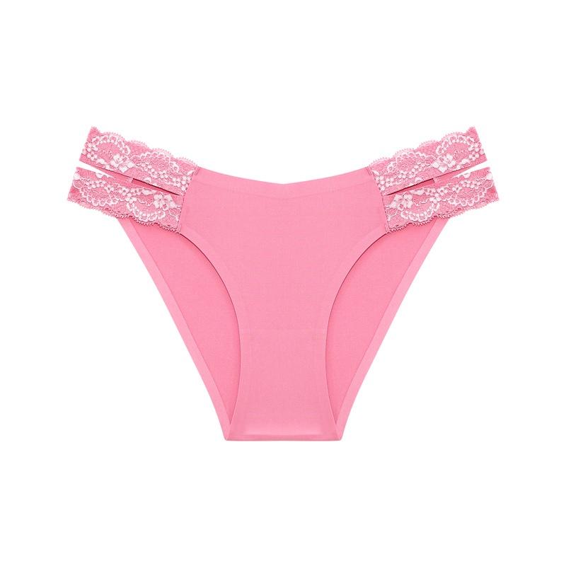 Sexy Belt Panty for Low-Waist Ice Silk Seamless Lingerie Lace Traceless Briefs Low-Waist Underwear Soft and Comfortable
