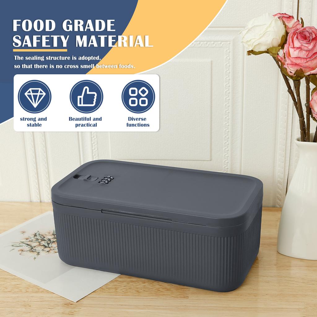 Medication Password Locking Box Versatile Safe Small Lockable Storage Box for Home Office Travel Medicine and Food Organizer