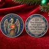 Ангел-хранитель дружбы Памятная монета Металлическая чеканка Ангел-хранитель Коллекционная монета Круглый значок Украшение для дома Подарок для друзей