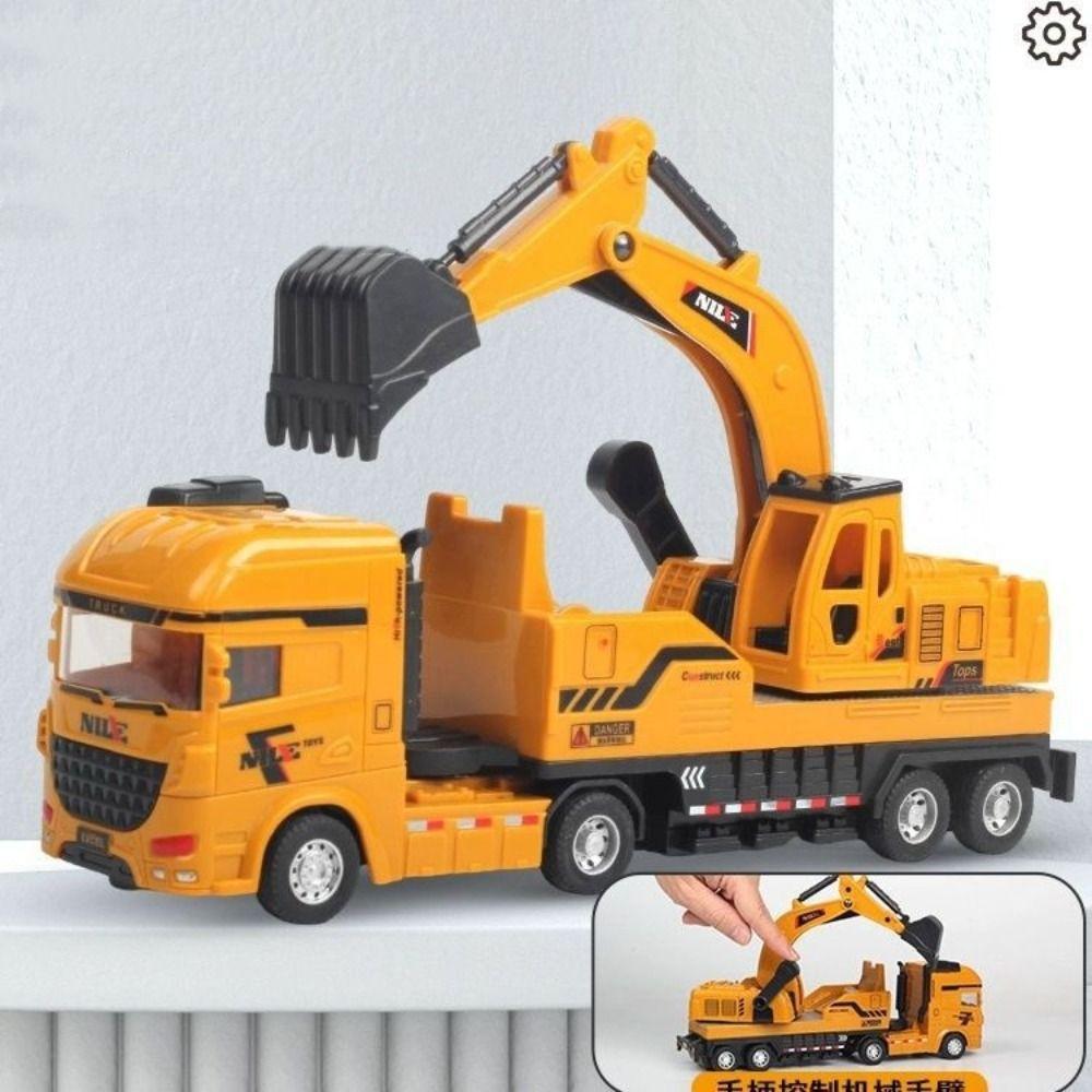 Simulation Engineering Truck Model Construction Vehicles Mixer Truck Toys  For Children