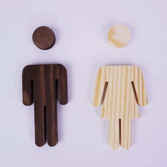 Деревянный знак для туалета, самоклеящаяся табличка на дверь туалета, настенный знак для ванной с горячими источниками для офисов, предприятий, ресторанов