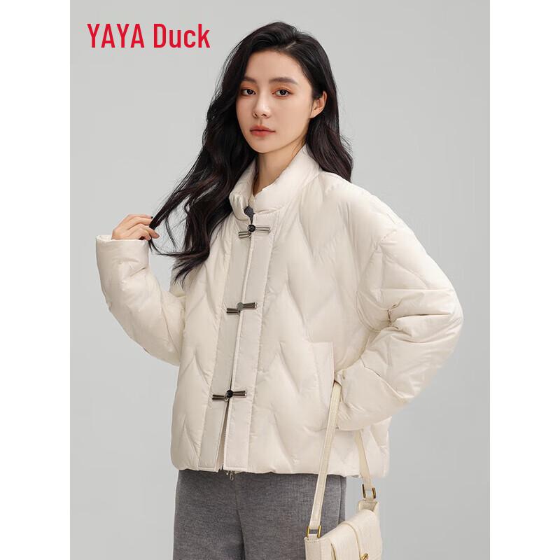 Yaya Женский пуховик в новом китайском стиле со стойкой