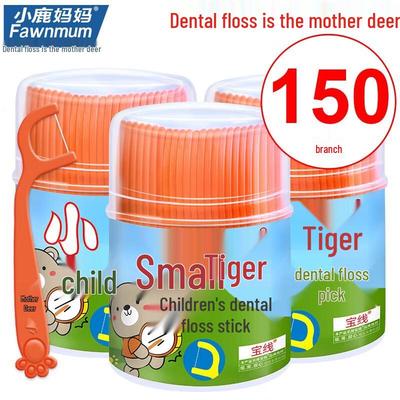 Зубочистки с ультратонкой зубной нитью Deer Mama Bear для детей