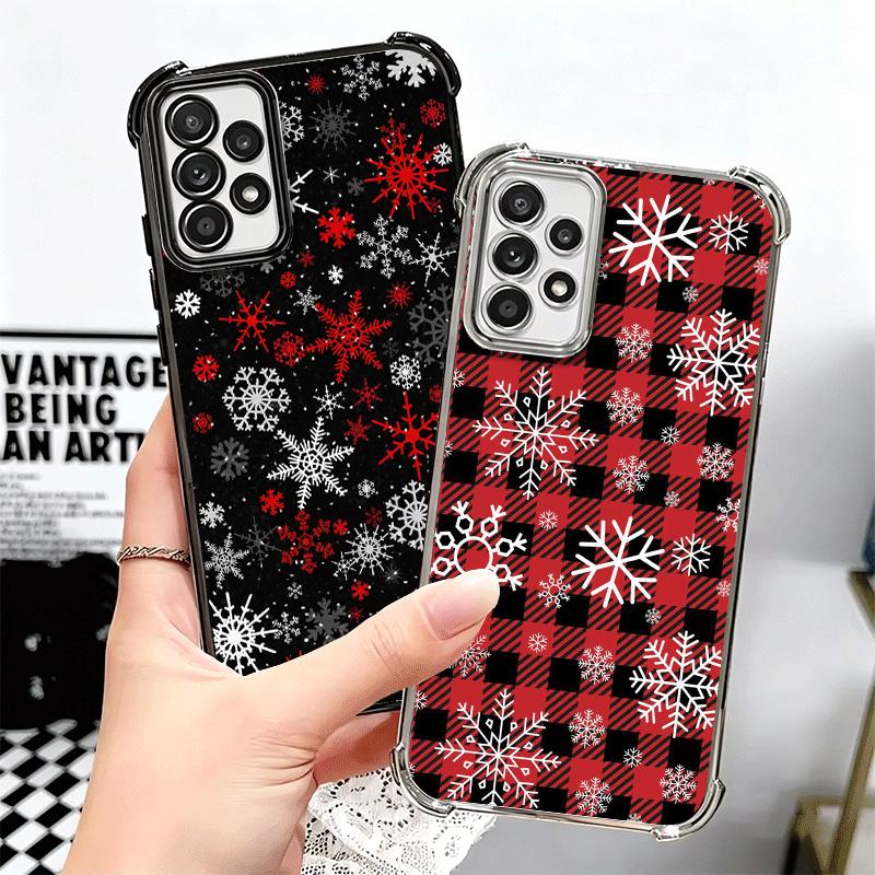 Снежинка Зима Холод Мягкий Чехол Для Телефона Для Samsung A17 A27 A07 A37 A57 A16 A56 A15 A55 A14 A54 A13 A53 A26 A36 A25 A35 A24 A