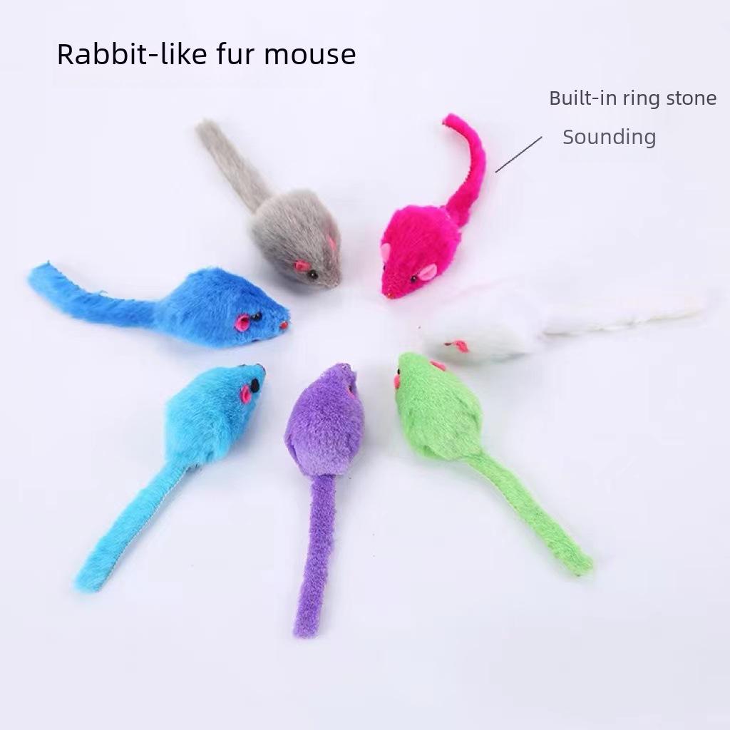 Interactive Squeaky Plush Mouse Toy for Cats - A Fun and Engaging Self-Entertainment Pet Toy