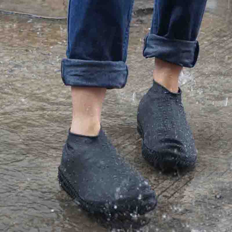 Резиновые латексные чехлы для обуви от дождя, многоразовые, утолщенные, сапоги от дождя – противоскользящие, портативные для походов на открытом воздухе и путешествий