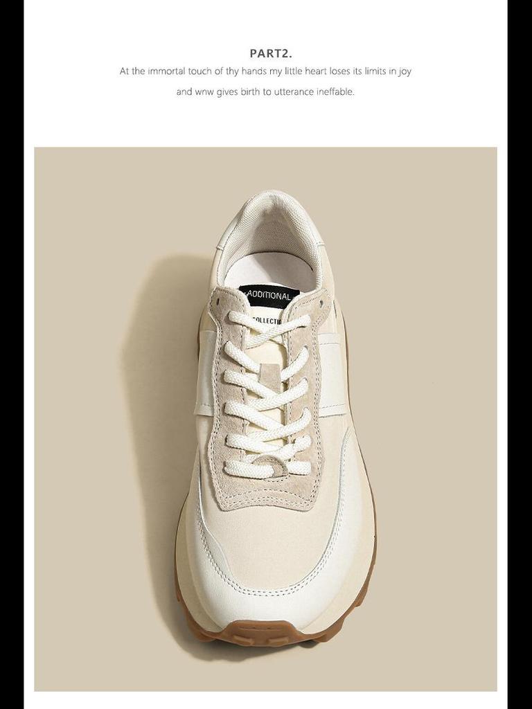 Женская спортивная обувь Ruoji Soft Leather Forrest Gump - осенние модные повседневные кроссовки для бега