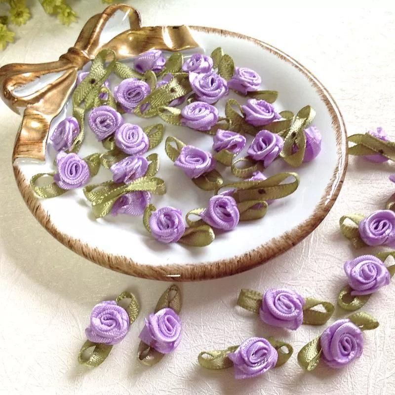 20 шт искусственных атласных лент, розетки, мини-розы ручной работы, аппликации из ткани для свадебного украшения, аксессуары для шитья