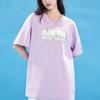 Anta Lifestyle Series Logo Print Casual Letter Short Sleeve T-Shirt Unisex Tops Light-Pink Purple 152328133-3