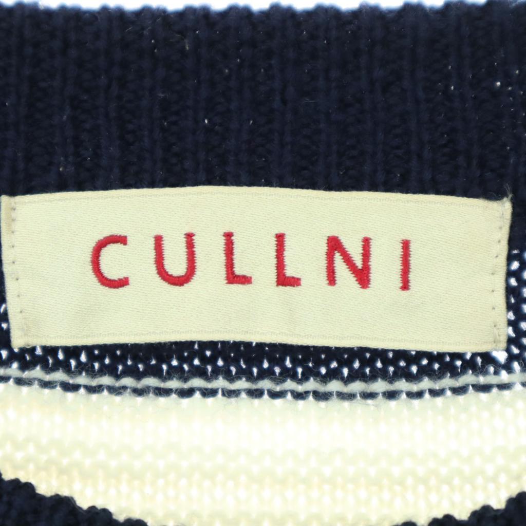 CULLNI сделано в Японии Свитер с длинным рукавом с узором в полоску 2 Темно-синий Женский Б/у