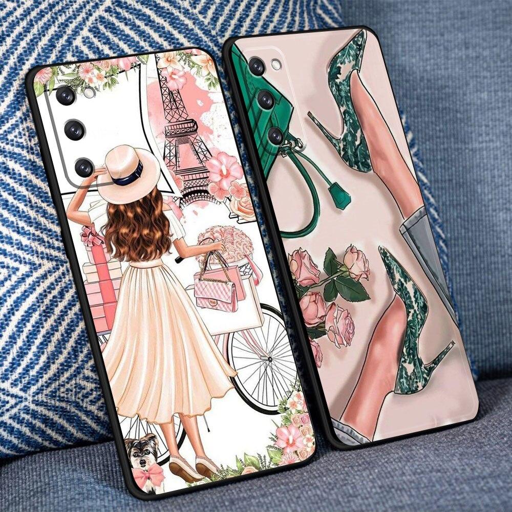 Телефон Funda женщина девочка Супер мама ребенок для Samsung Galaxy S20 FE 2022 S10e S7 S8 S21 Plus S9 S10 S22 Ultra 5G Shell