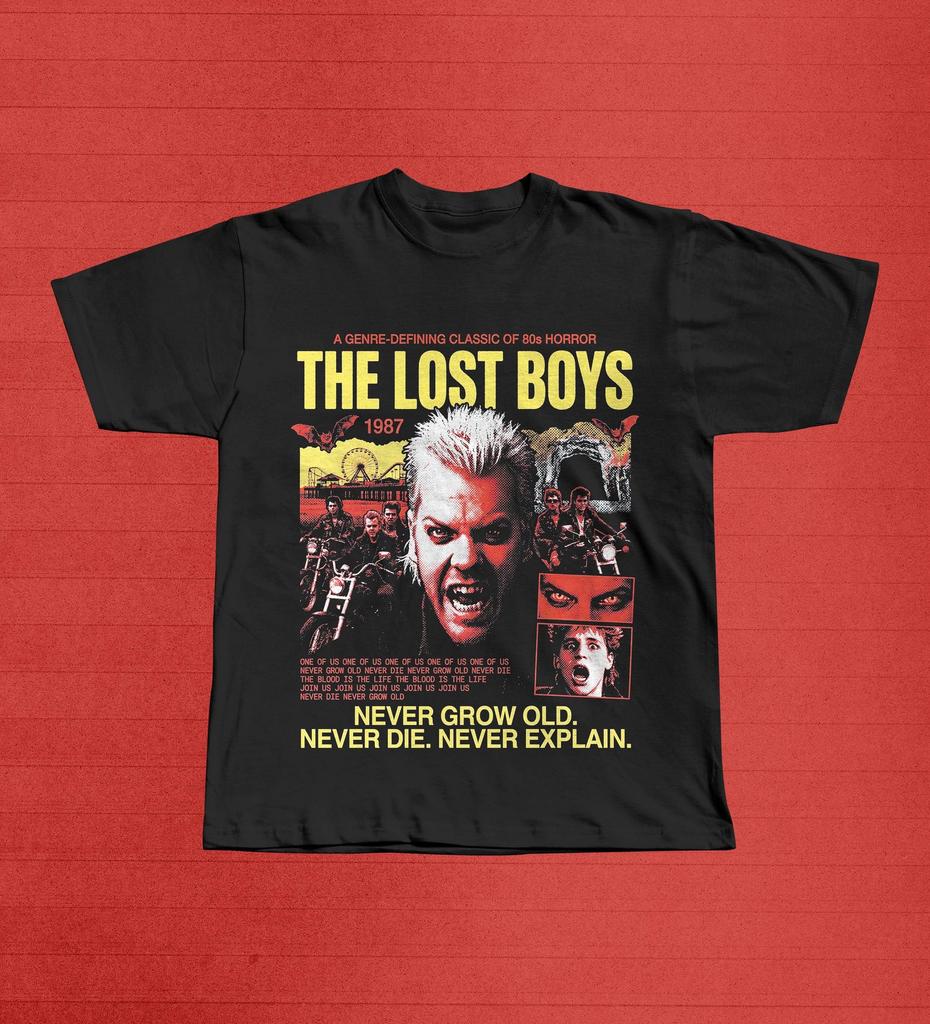The Lost Boys 80s Horror Vampire Film T-Shirt, Kiefer Sutherland Cult Classic Movie Graphic Tee