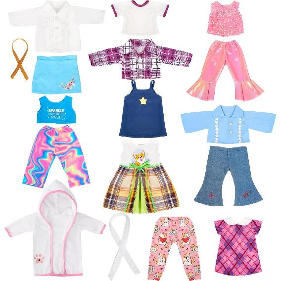 Американская кукла 18 дюймов, одежда для кук, 8 комплектов одежды и аксессуаров для кук 18 дюймов, игрушки для переодевания кукол для девочек и детей