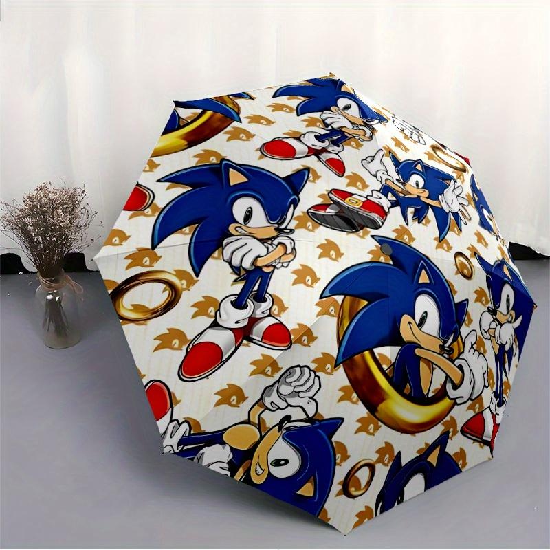 1pc Sonic the Hedgehog Automatic Umbrella 8-Bone Design Compact Gear for Outdoor Travel, Perfect Gift for Friends or Family yy280828118