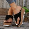 2024 Women's Slippers Summer Flip Flops Female Wedge Platform Sandals Ladies Non-slip Thick Bottom Casual Black Pink Large Size Shoes