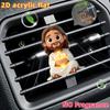 2D flat prayer car vent clip decorative diffuser (fragrance not included), car interior decoration, aromatherapy clip, ideal for holiday gifts
