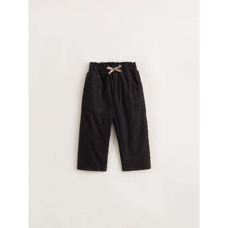 Mark Jenny [French Elegance] Girls' Corduroy Quilted Straight-Leg Pants with Lace Waistband Winter Casual Pants 231997