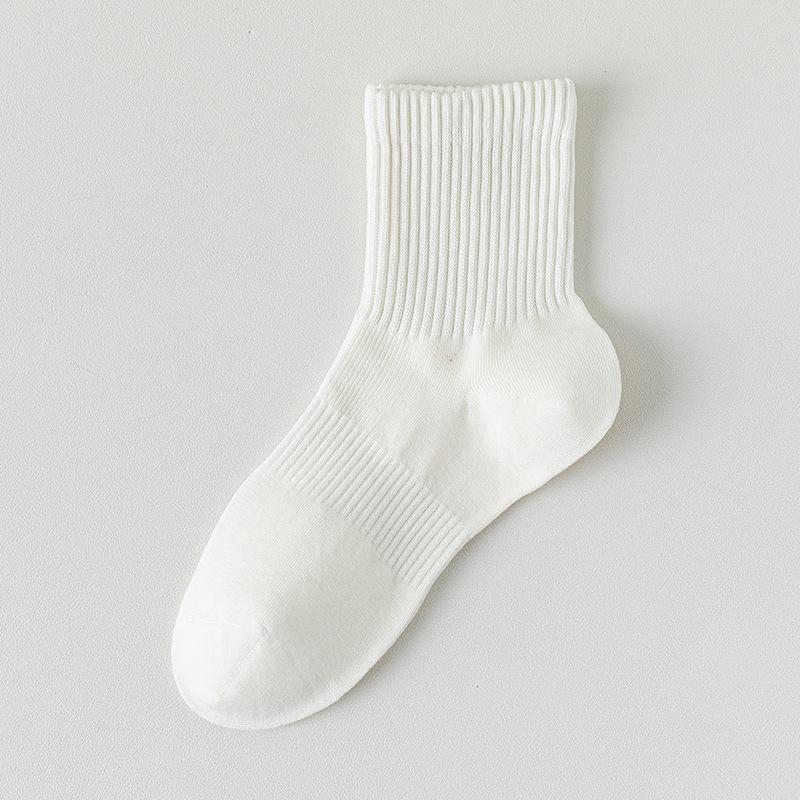 Женские летние однотонные хлопковые носки-трубы против пиллинга, бесшовные, головные носки