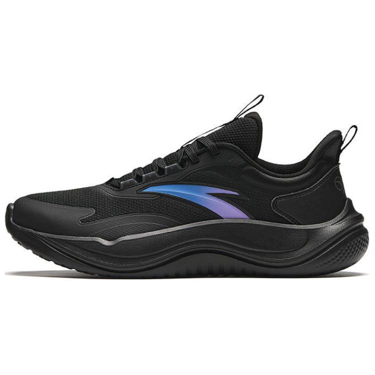 Anta Cushioning Breathable Lightweight Rebound Low top Running Shoes Men's Black 912427701Q-3