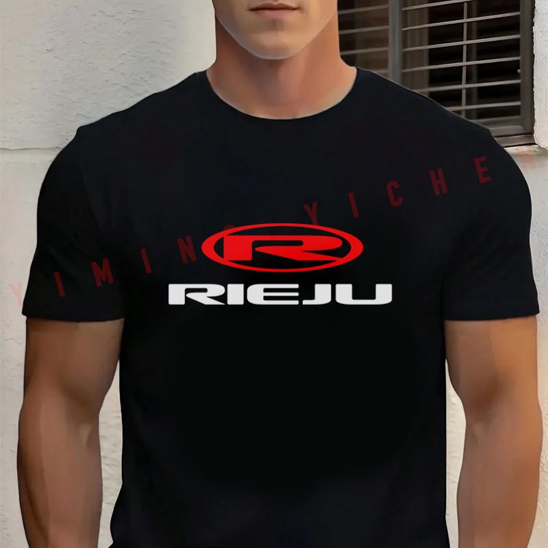Men T-Shirt Retro RIEJU Graphic Motorcycle Tshirt Moto Cotton O-neck Short Sleeve Fashion Hip Hop Streetwear Tee
